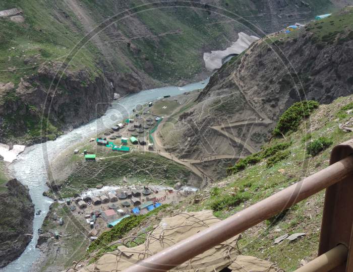 Kashmir Valley Scenery On The Way Amarnath Cave