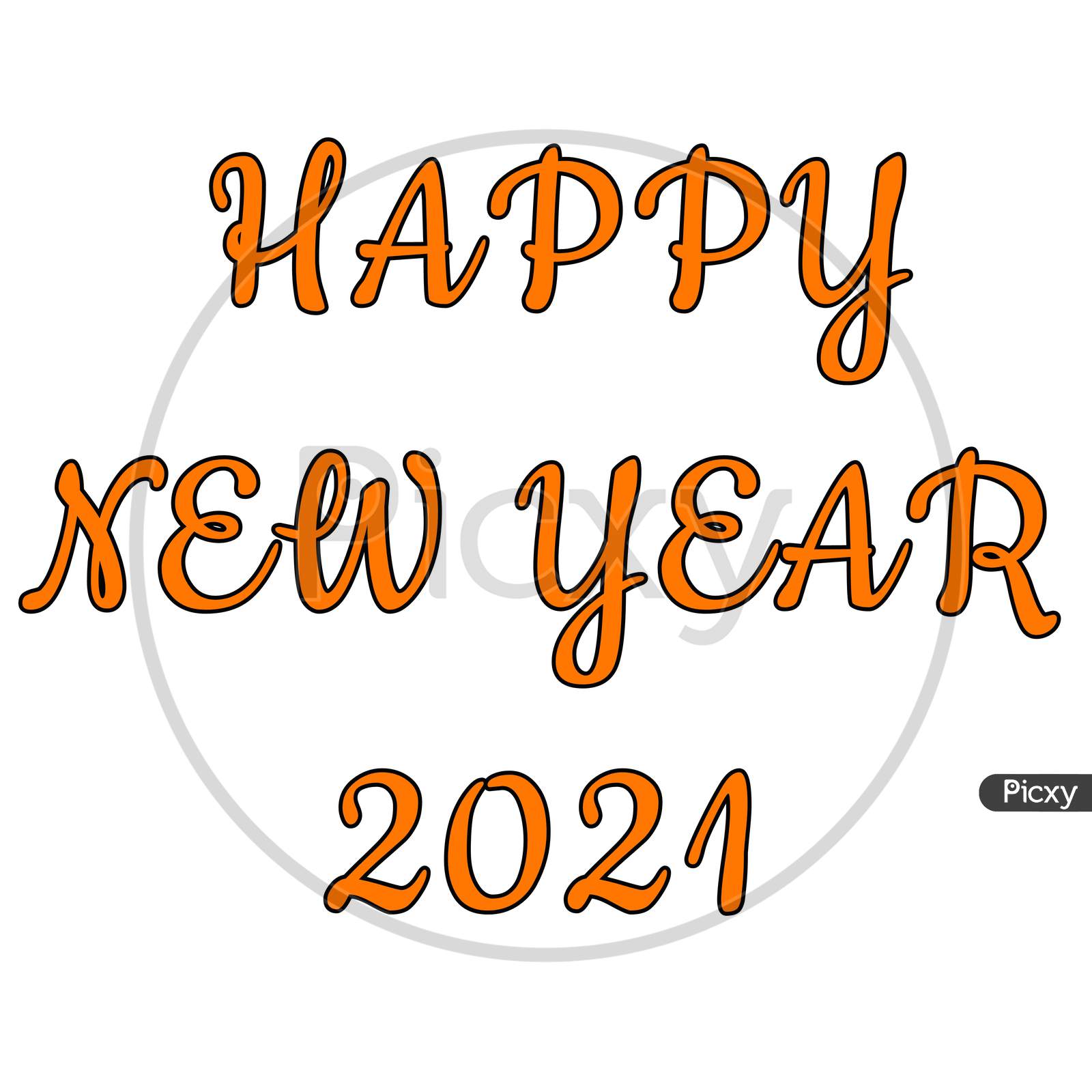 Happy new year 2021 banner illustration. Happy New Year rendering.