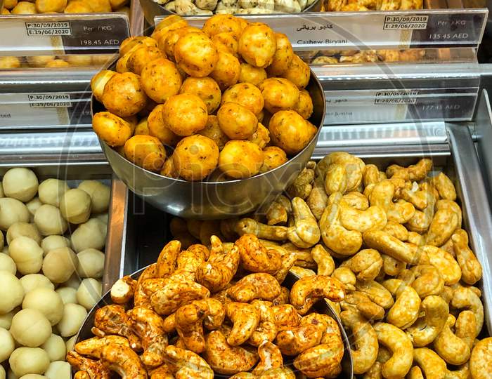 Different Nuts Mixed With Different Tasty Masala