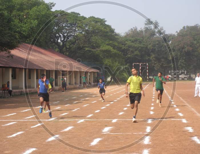 Inter house athletics at Rashtriya Military School Bangalore