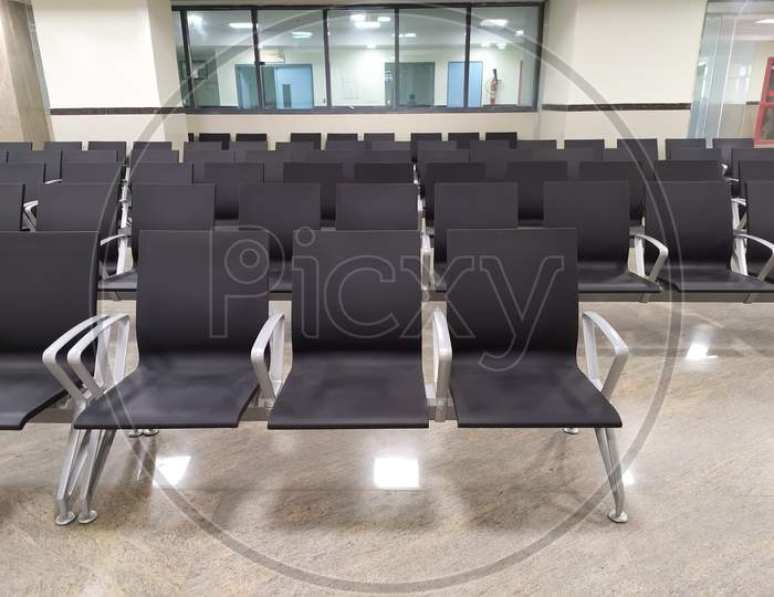 This is a Black Chairs in Office Room
