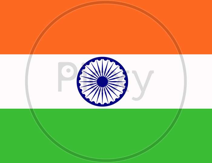 Closeup of a indian flag