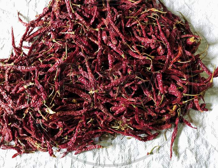 Dried Red Chillies,Edible Food,Spicy Hot