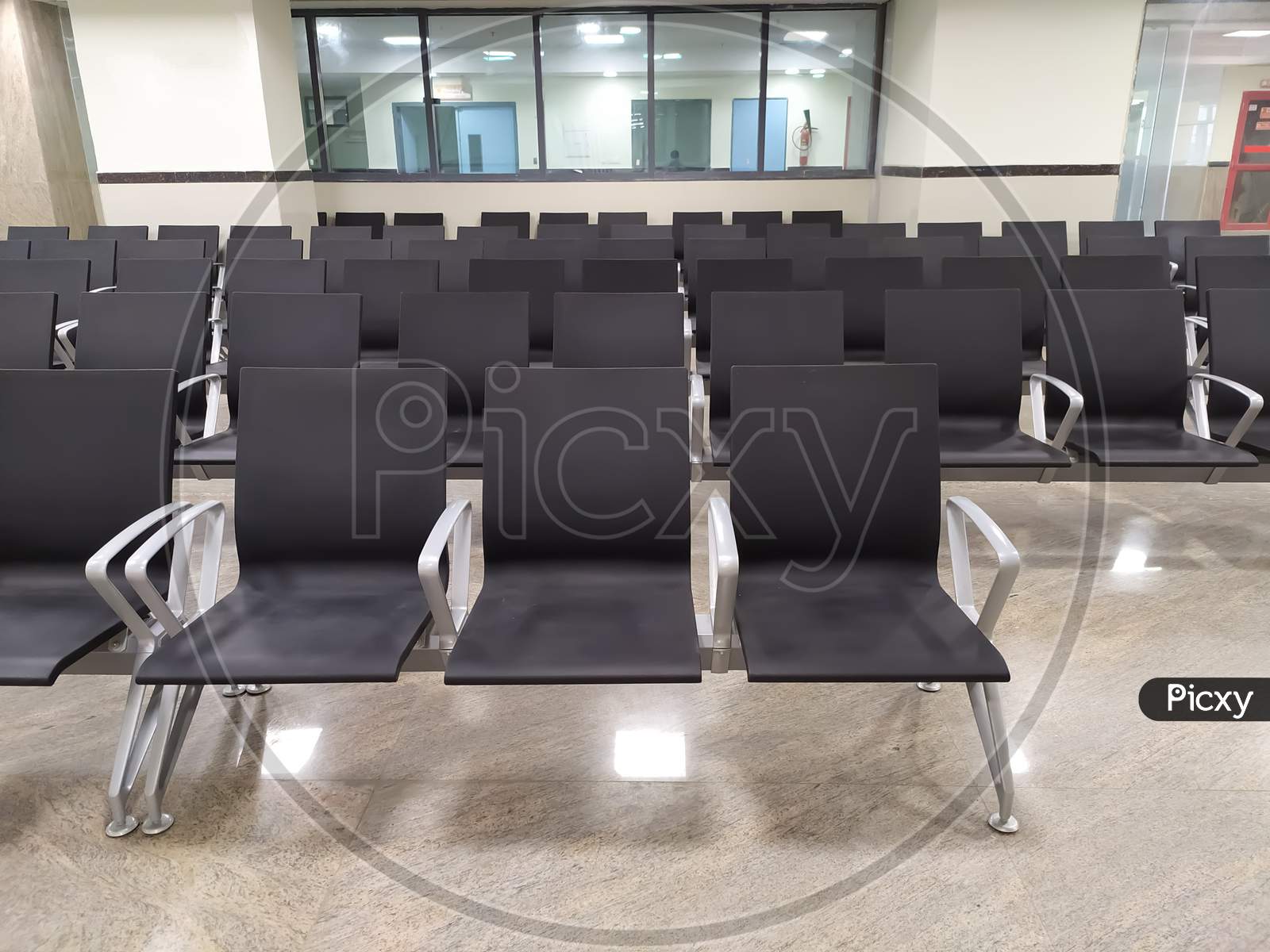 This is a Black Chairs in Office Room
