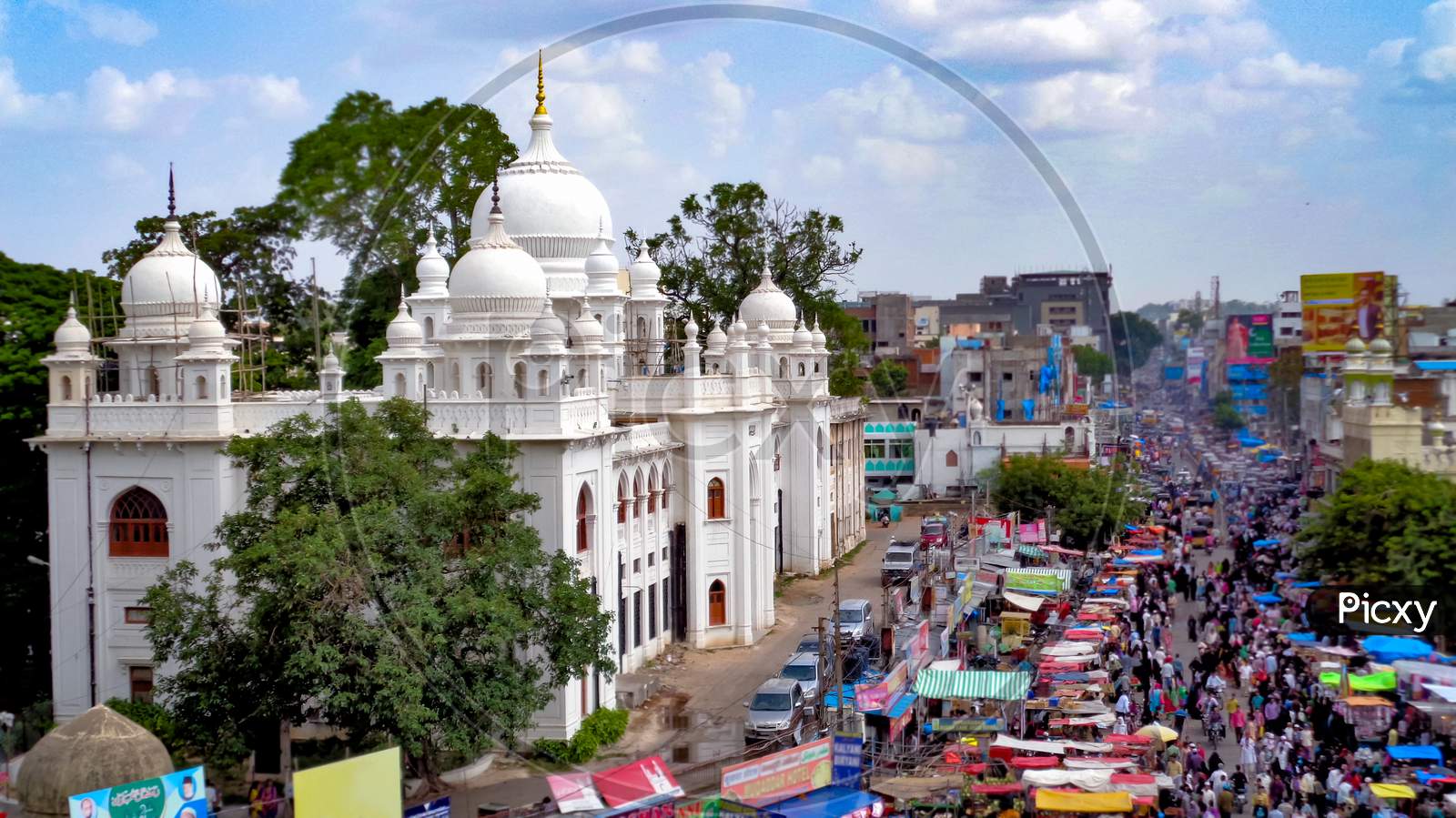 View Of Government Nizamia General Hospital Or Government Unani Hospital From Charminar Hyderabad