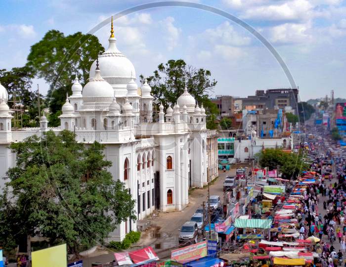 View Of Government Nizamia General Hospital Or Government Unani Hospital From Charminar Hyderabad
