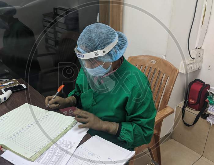 Health worker during covid