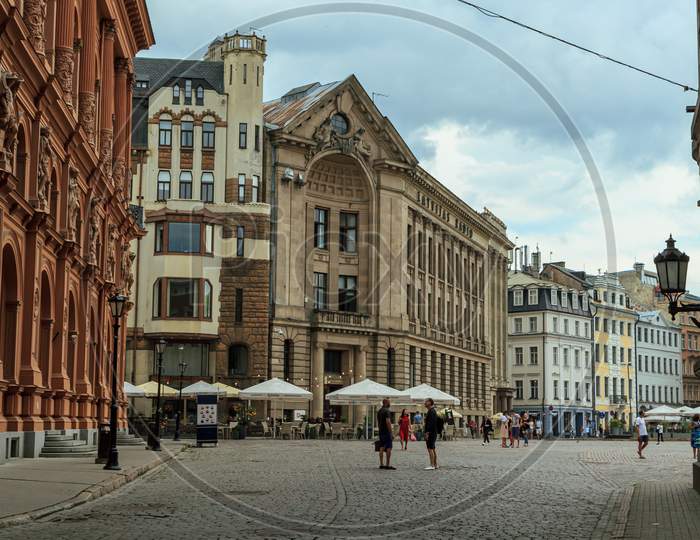 Old Riga City Pavement Street