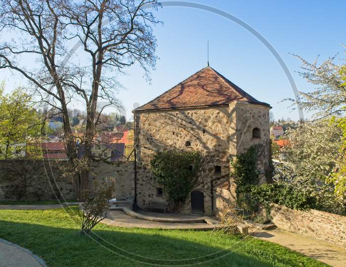 View On The Old City Walls In Ochsenzwinger Park In Goerlitz