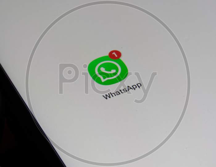 Whatsapp Or Icon In Mobile Phone.
