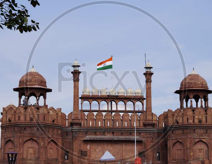 Red fort monument delhi india