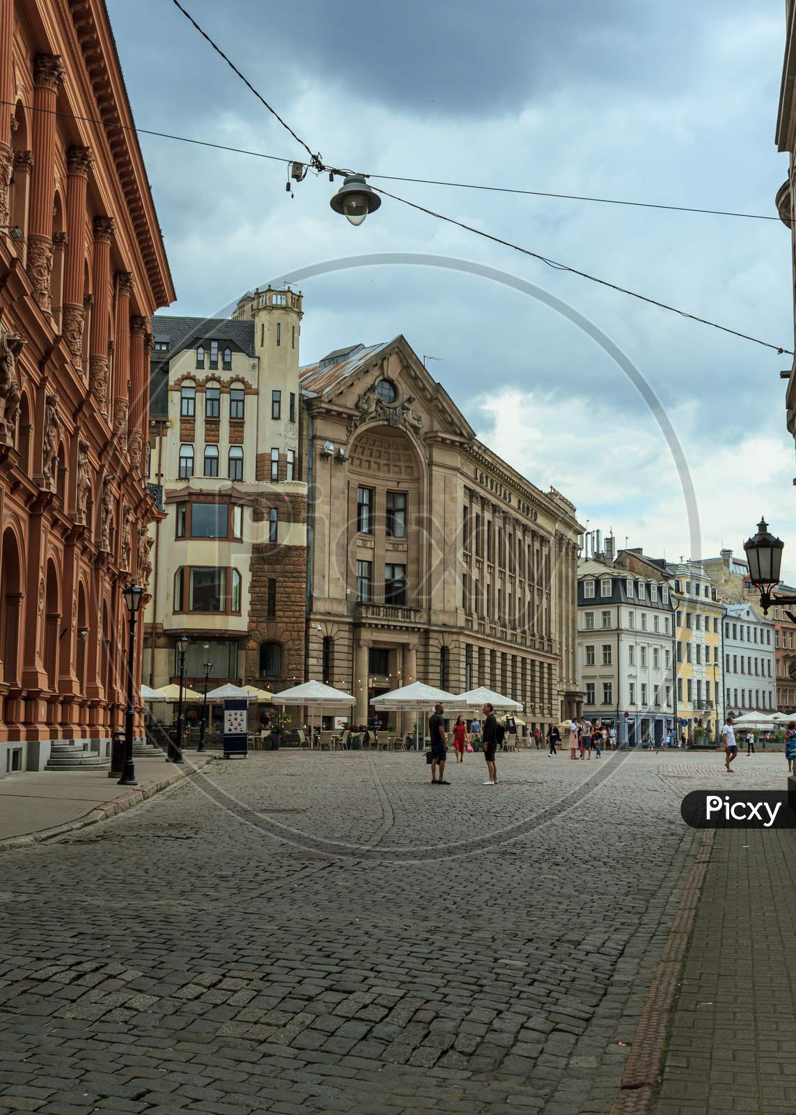 Old Riga City Pavement Street