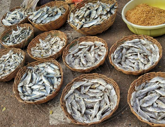 Different Types Of Dry Fish.