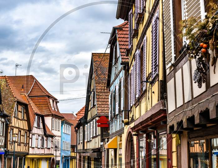 Traditional Half-Timbered Houses In Barr - Alsace, France