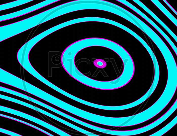 Illustration Graphic Of Closeup Blue, Black And Pink Color Pattern Or Texture Forming On The Frame.