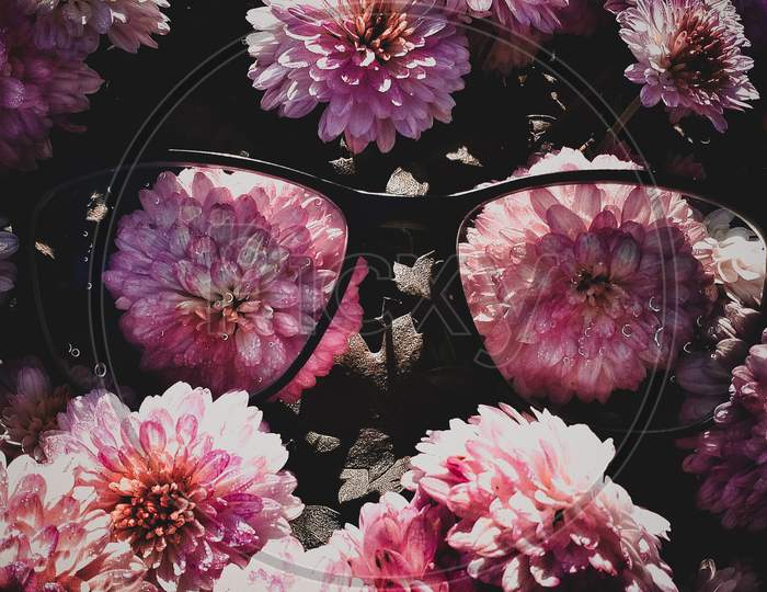 Specs with flowers