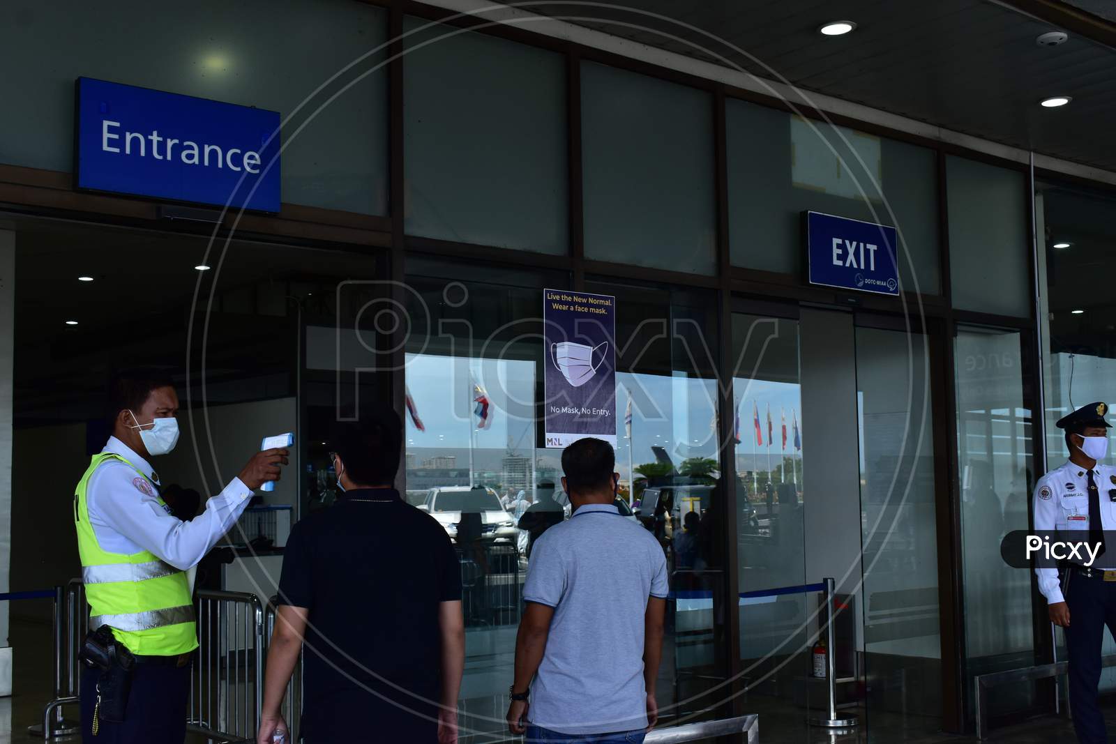 The Manila international airport entrance area in Manila Philippines 2020