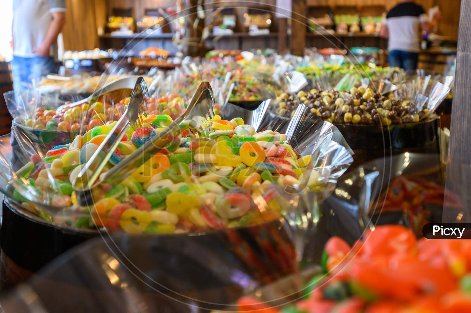 Sweet Candy Confectionery On Display And Ready For Sale