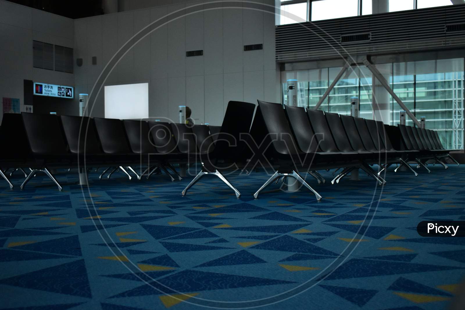 The empty Haneda international airport in Tokyo Japan 2020