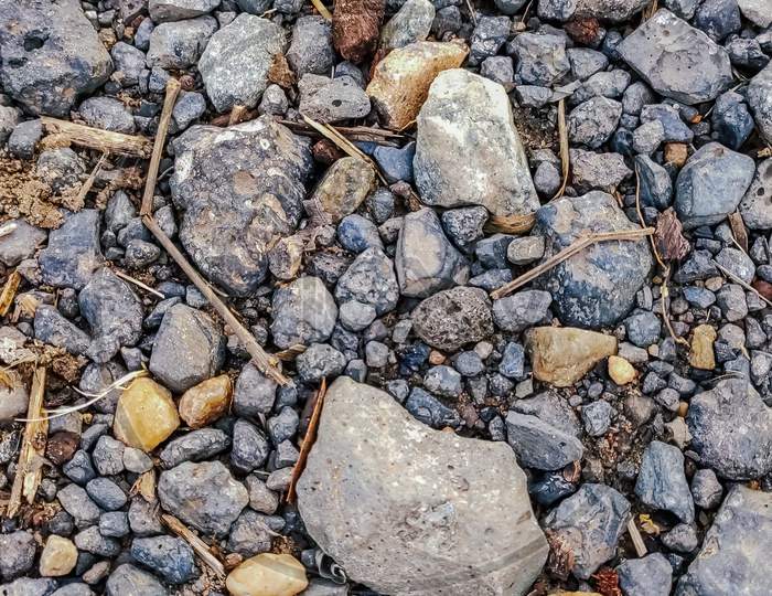 Background View Of Stones With Rough Surface