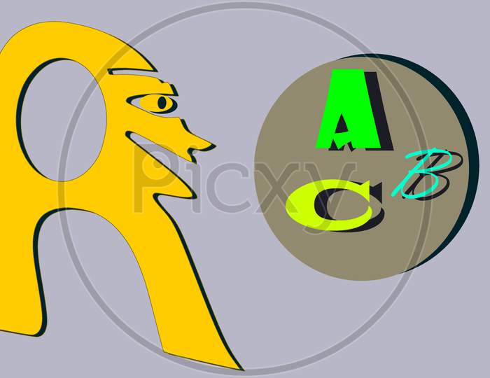 Alphabet Symbol Illustrative Art Background