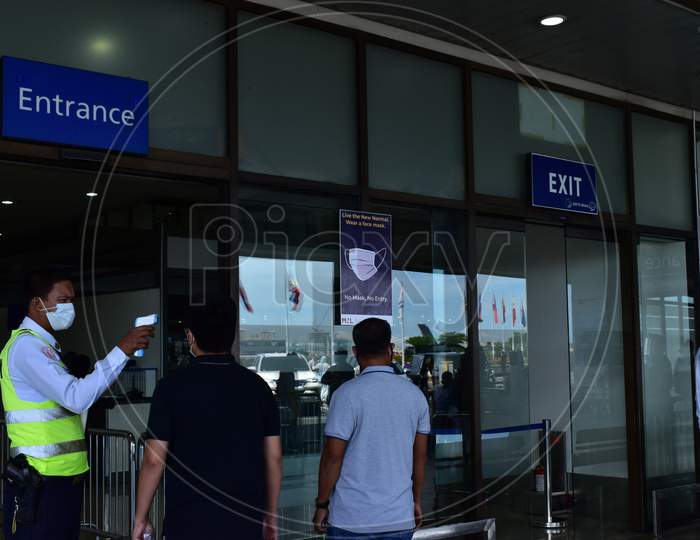 The Manila international airport entrance area in Manila Philippines 2020