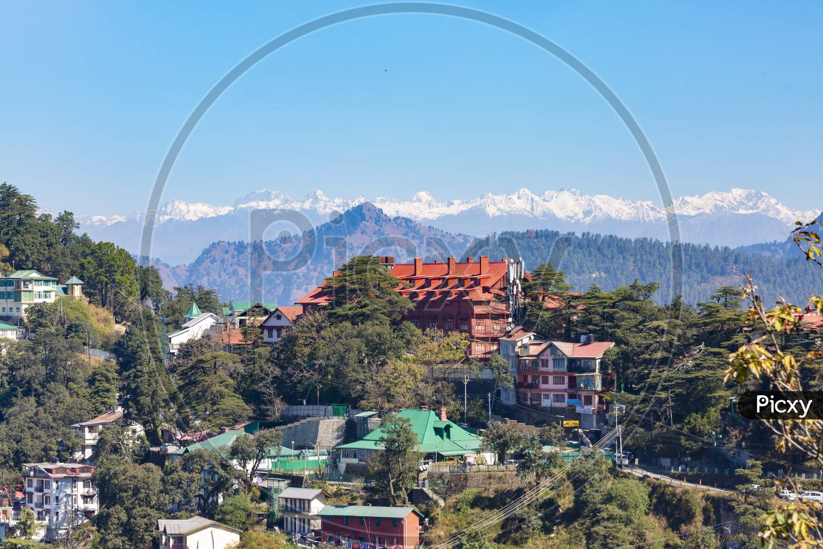 scenic view  of Shimla hill station,India