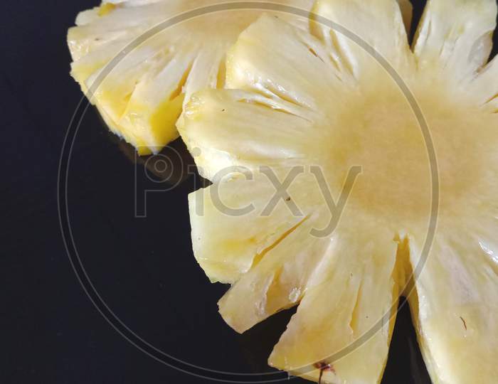 Slice Of Sweet Healthy Indian Tropical Fruit Pineapple