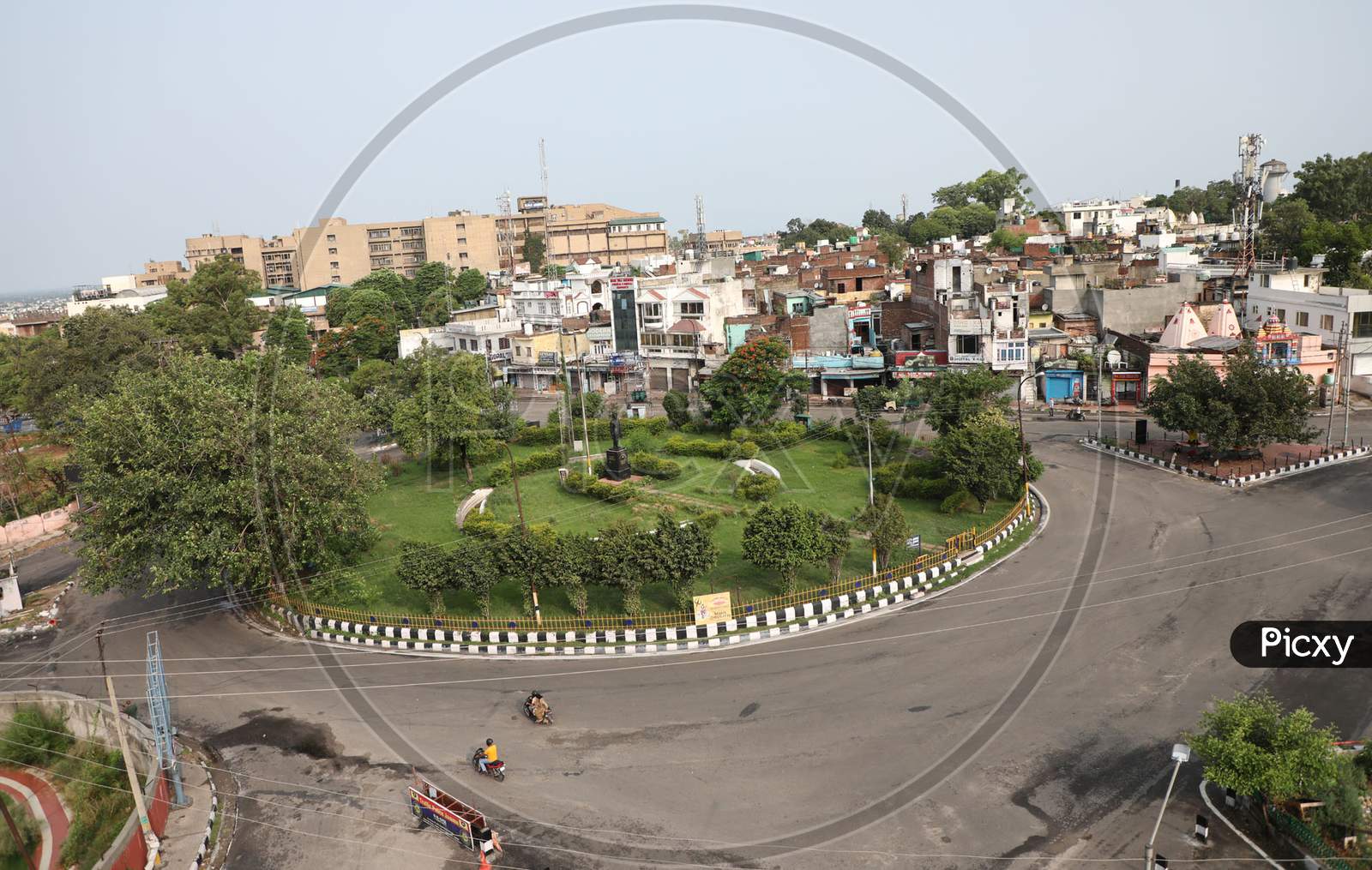 A flyover wearing a deserted look as authorities imposed weekend lockdown from 6 pm Friday to 6 am Monday to prevent spread of Coronavirus on Saturday July 22, 2020 in Jammu