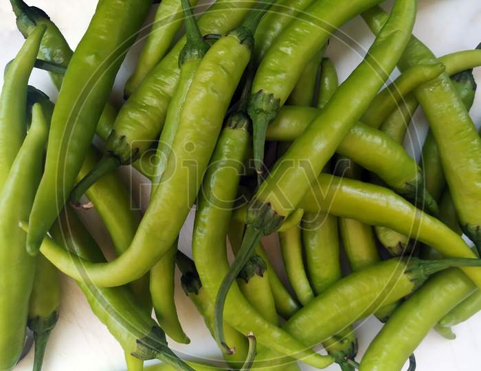 Fresh green chili