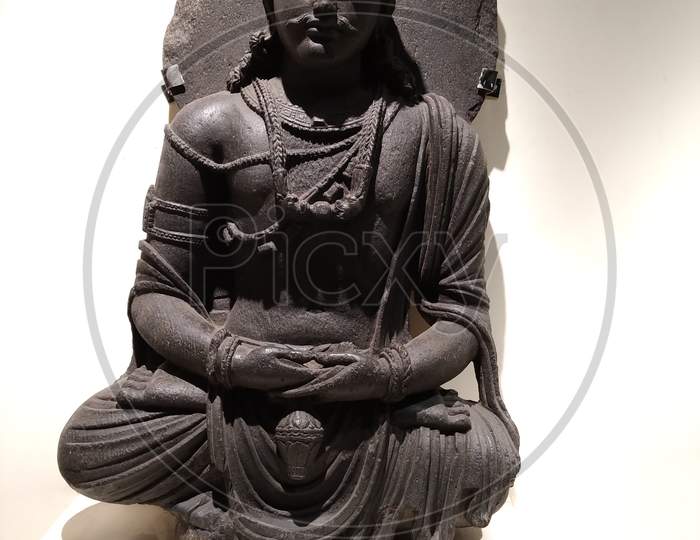 Maitreya Indian Ancient Sculpture Displayed In Indian Museum,Kolkata