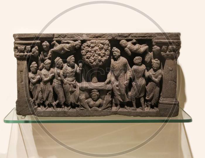 Indian Ancient Sculpture Displayed In Indian Museum,Kolkata
