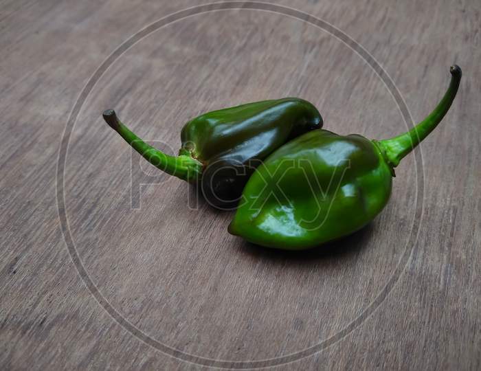 Padron green chilli peppers
