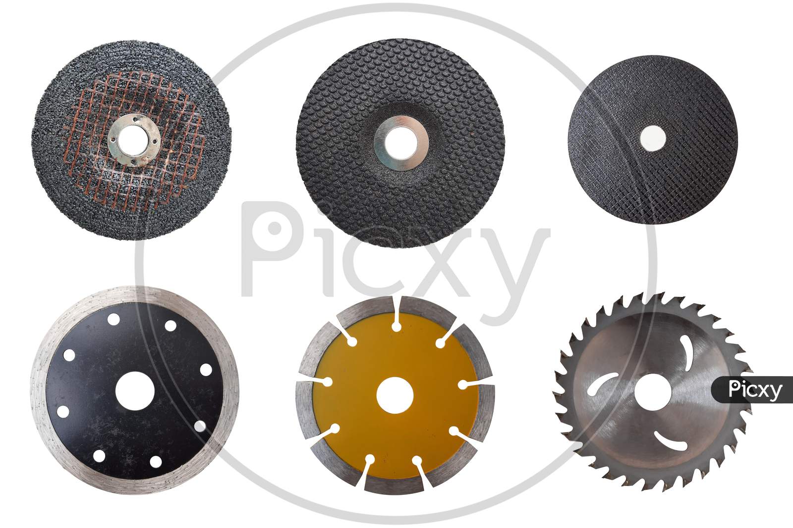 Electrical Cutting And Grinding Machine Circular Blades Isolated