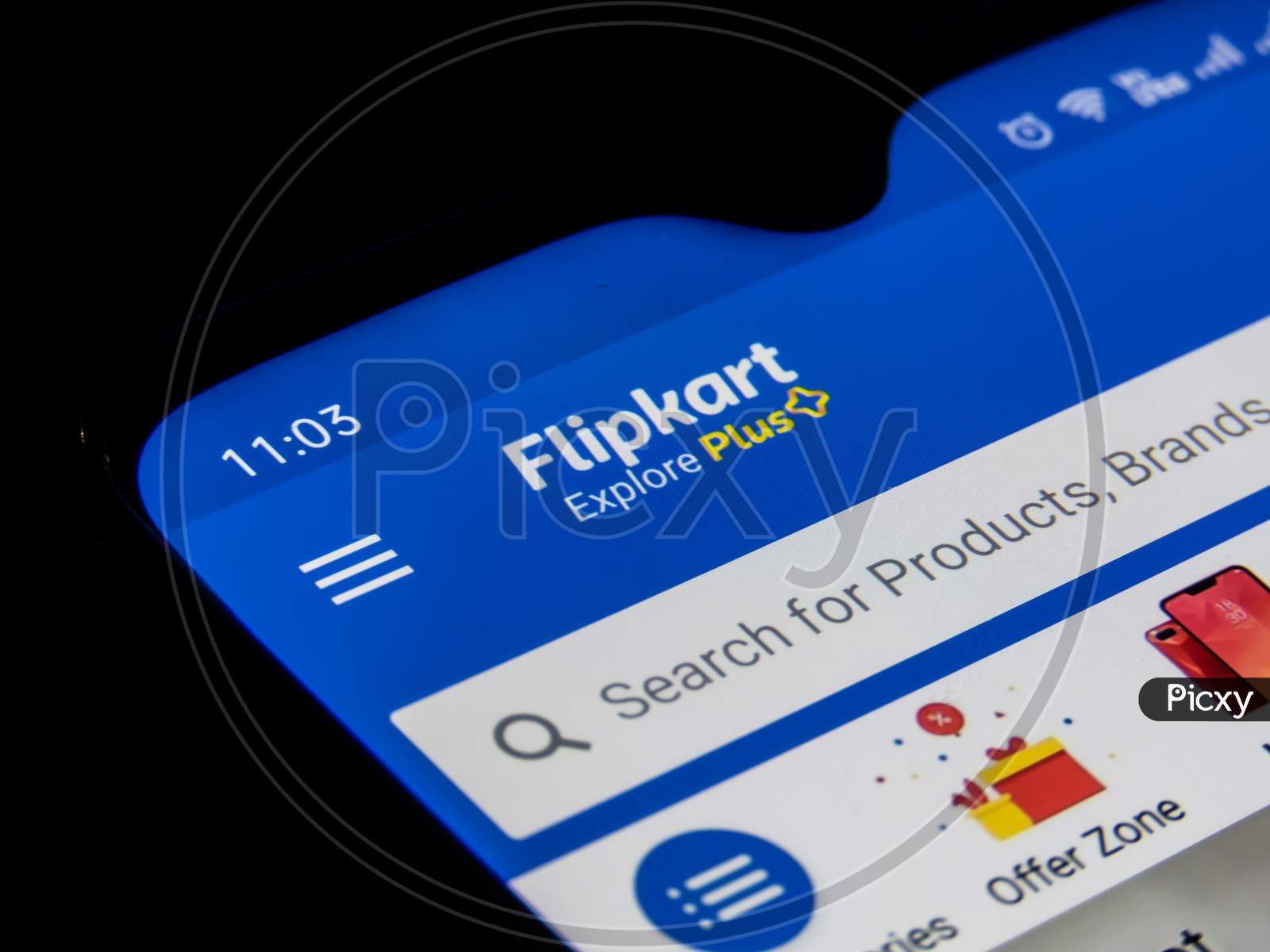 Flipkart App Or Icon On The Mobile Screen.