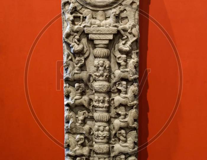 Indian Ancient Sculpture Displayed In Indian Museum,Kolkata