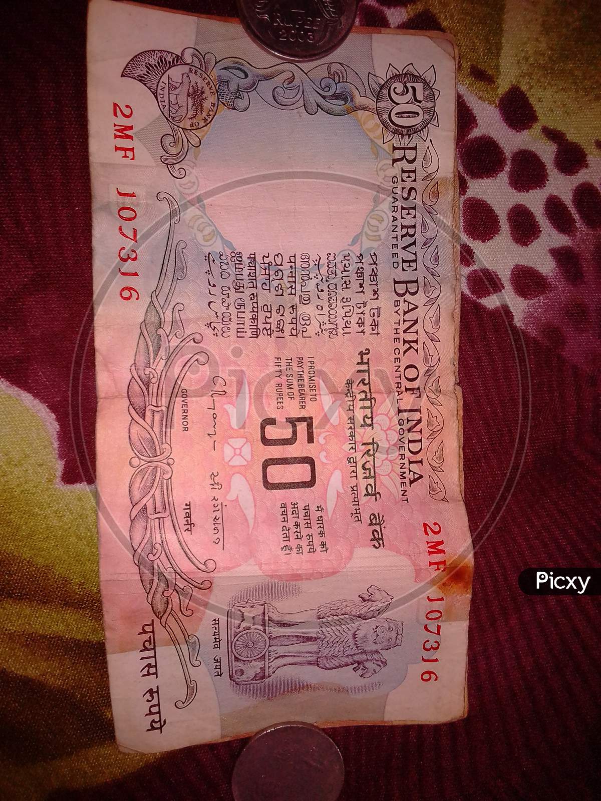 Old indian currency 50rupees