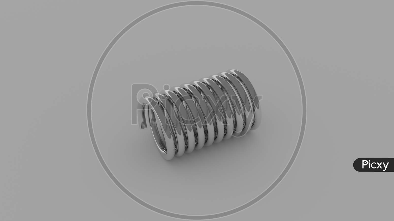 Steel Spring On A White Background