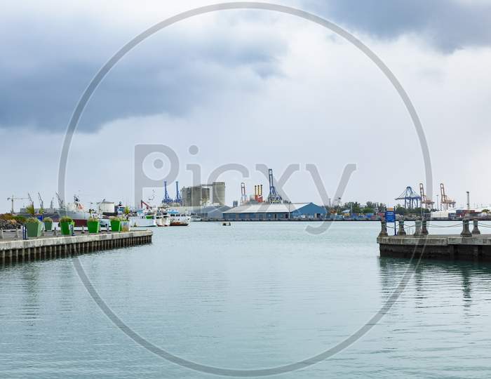 View of Port Louis Waterfront,Mauritius,Africa