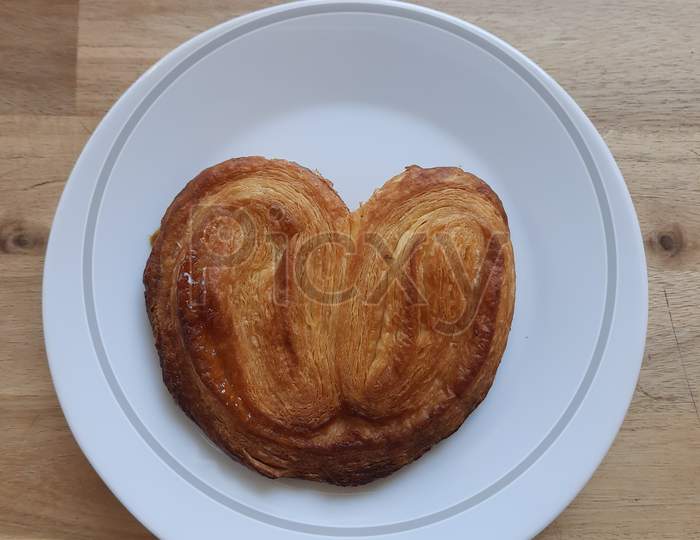 Croissant on a Plate.