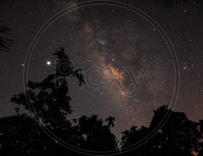 Milky way galaxy . Stars . Astro Wallpaper . Hd