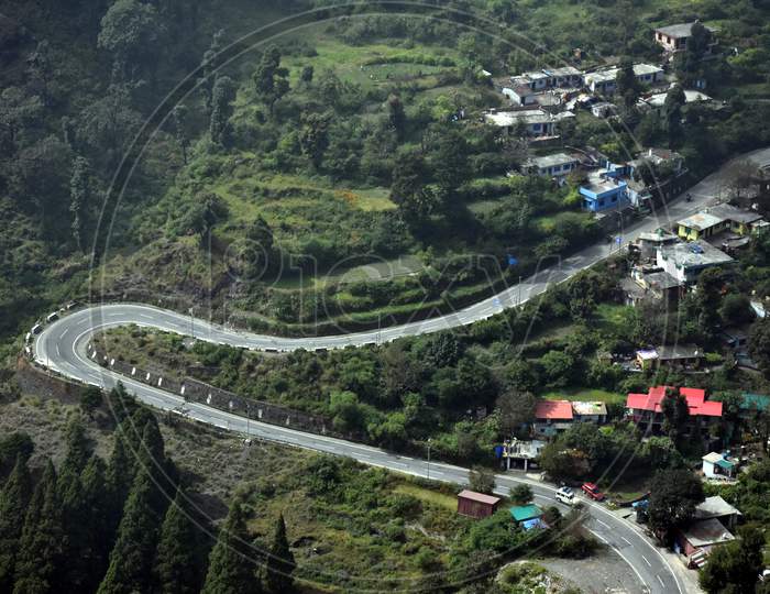 Beautiful Road Of Nainital Uttarakhand,India