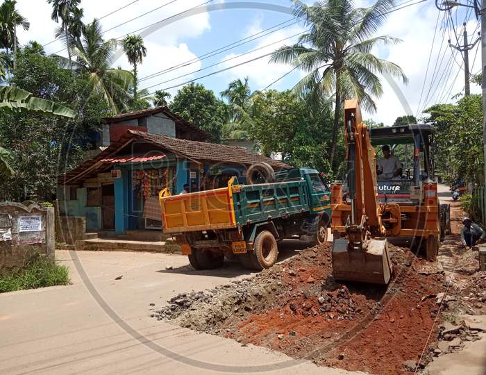 Road work in Kerala