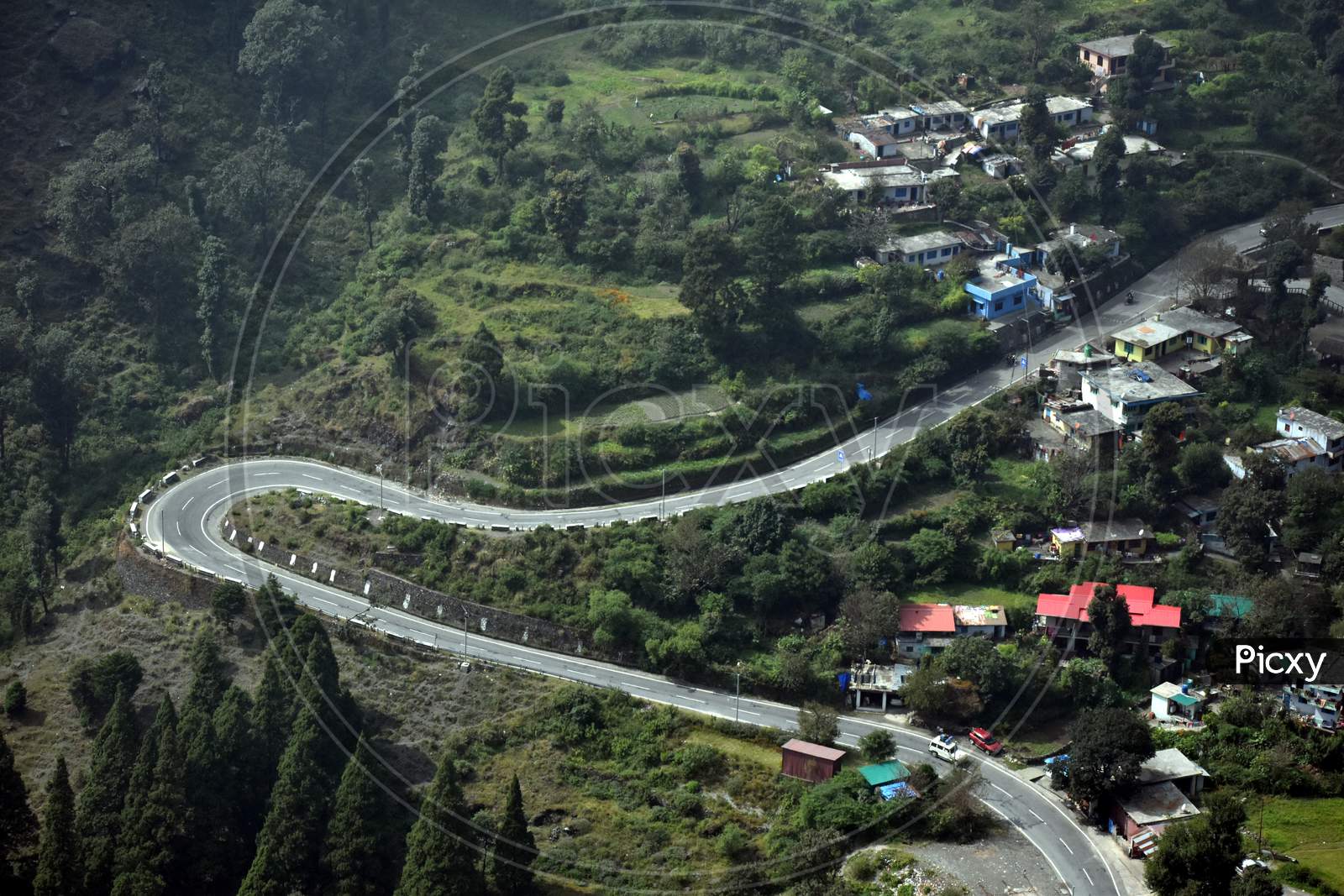 Beautiful Road Of Nainital Uttarakhand,India