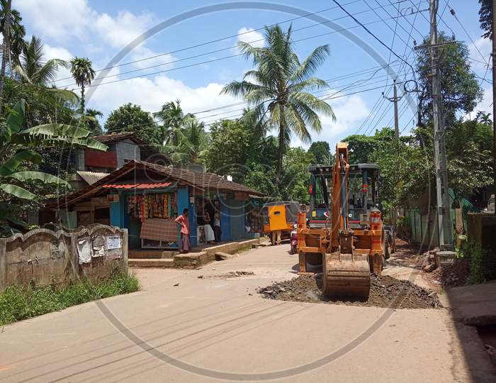 Road work in Kerala