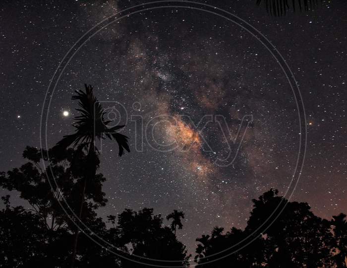 Milky way galaxy . Stars . Astro Wallpaper . Hd