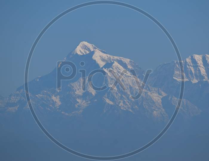 Beautiful White Himalaya And Blue Sky