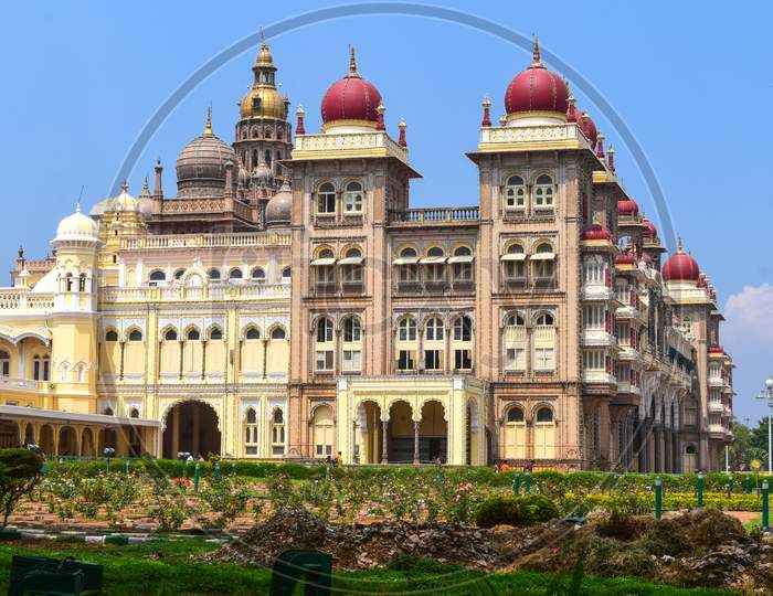 Mysore, Karnataka/India - February 17,2019 : Mysore Palace