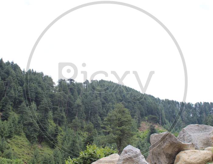scenic view of the green hills of Bhaderwah