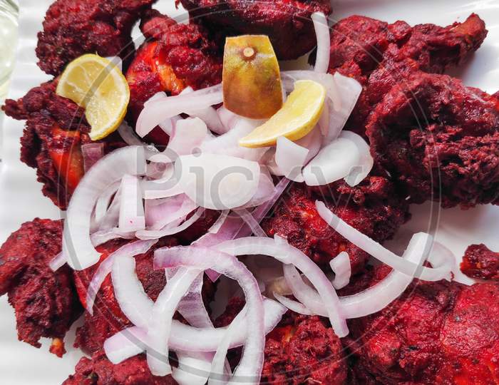 Indian style red chicken kabab